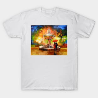 Romantic meeting at the fountain T-Shirt